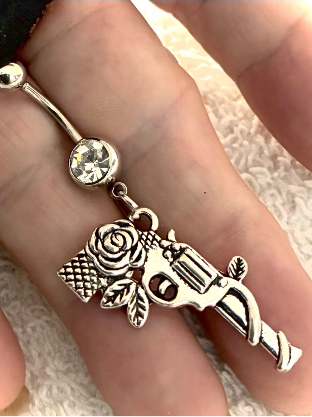 NAVEL BELLY RING guns & roses